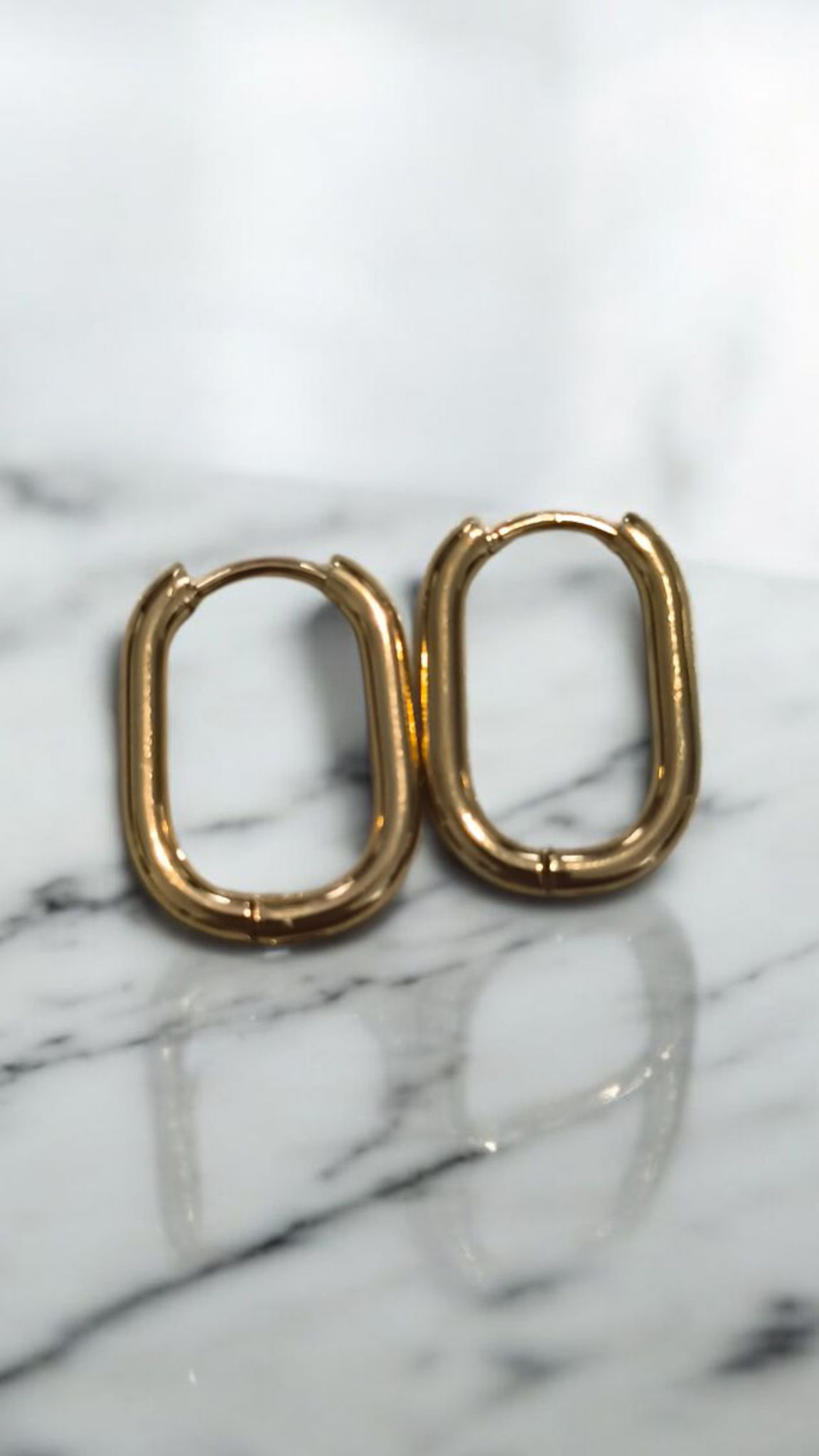 Créole rectangle arrondie argent