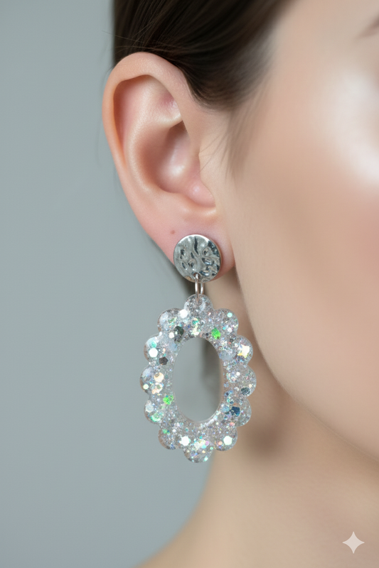 Ema pailletée blanc