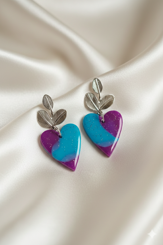 Coeur bleu violet