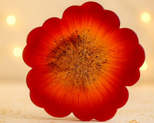 Plateau fleur en résine