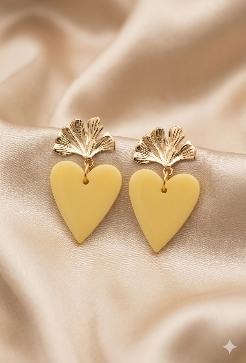 Coeur | Jaune pastel